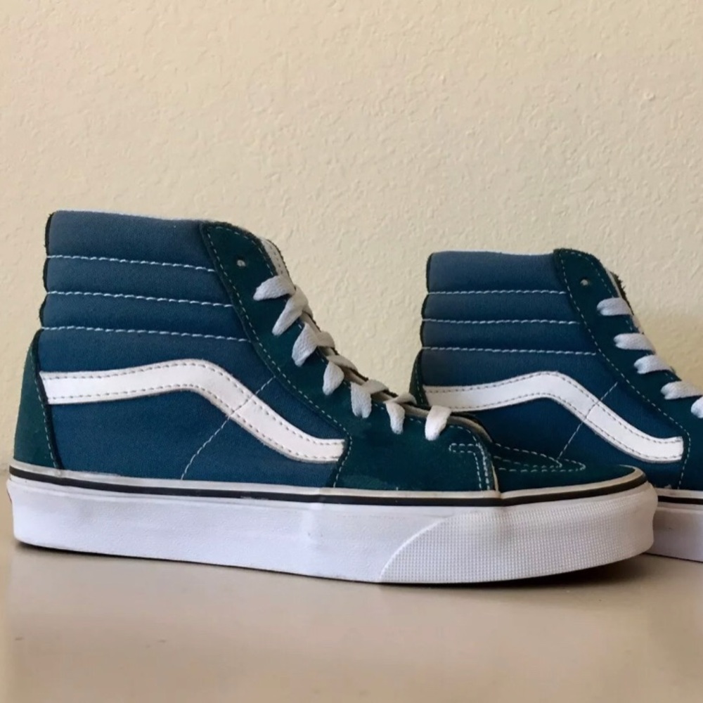 Vans Turquoise High Tops W 6.5 M 5